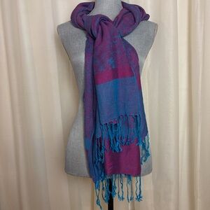 Pashmina Blue and Purple Women's Scarf